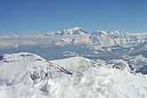 Massif du Mont Blanc vu du col de Balme